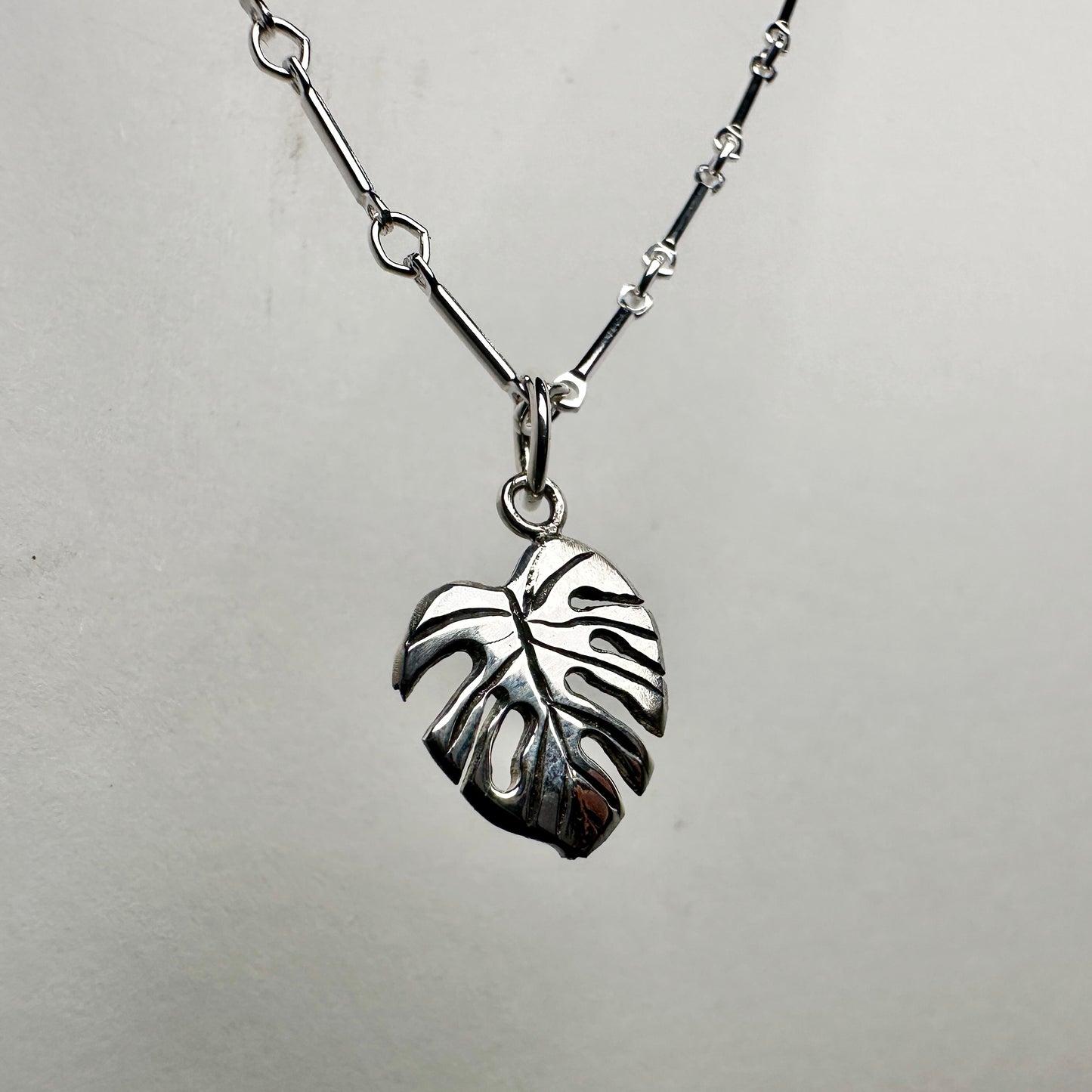 Monstera Leaf Charm | Sterling Silver