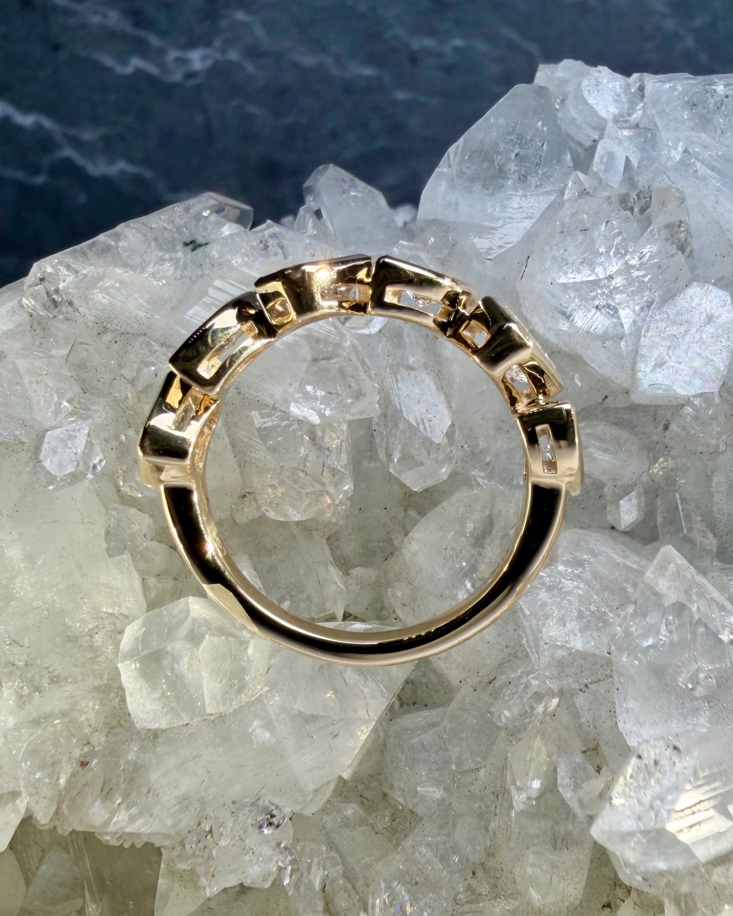 Radiant & Marquise Diamond Ring | 14k Yellow Gold