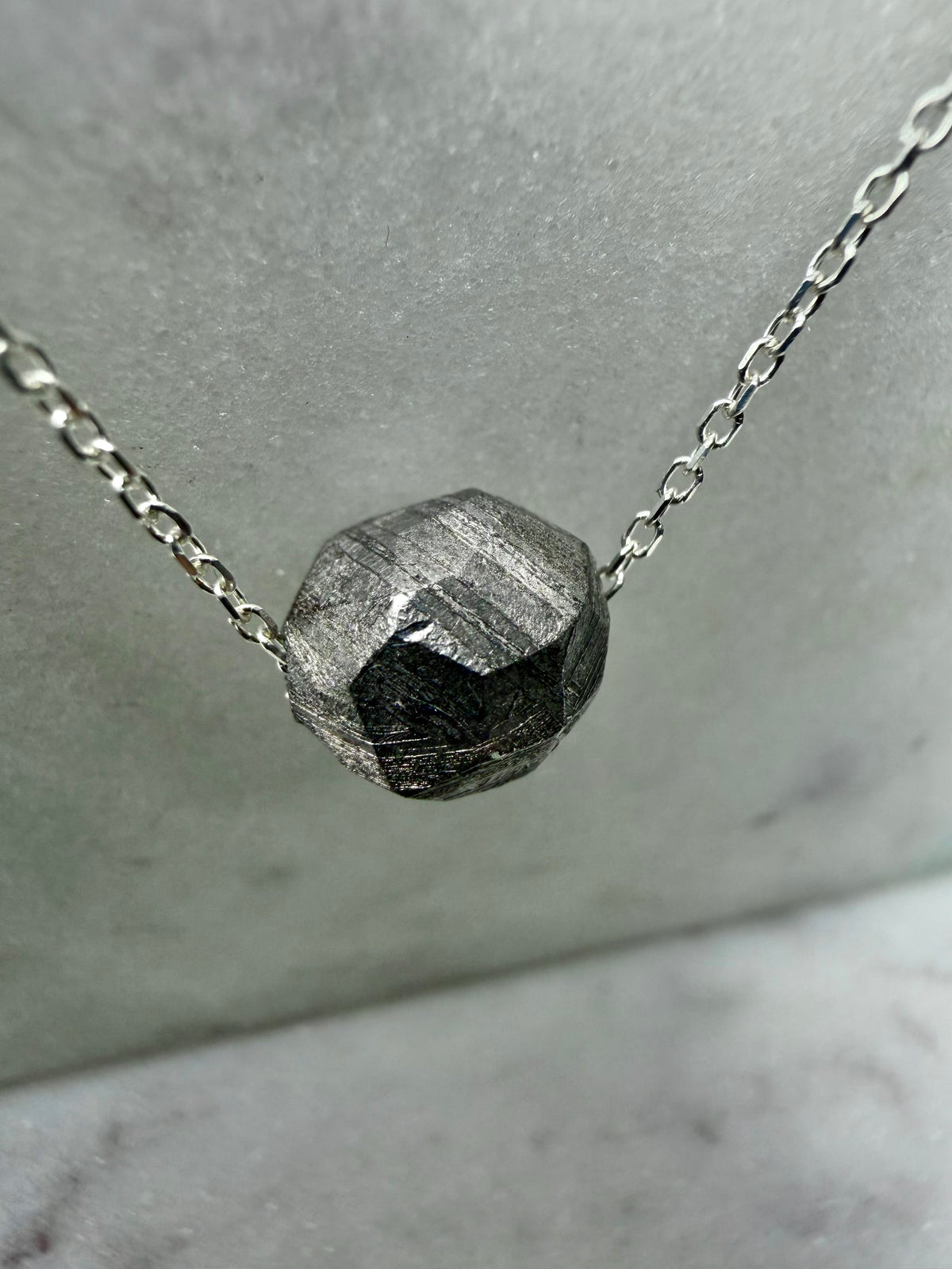 Meteorite Floater Necklace | Sterling Silver