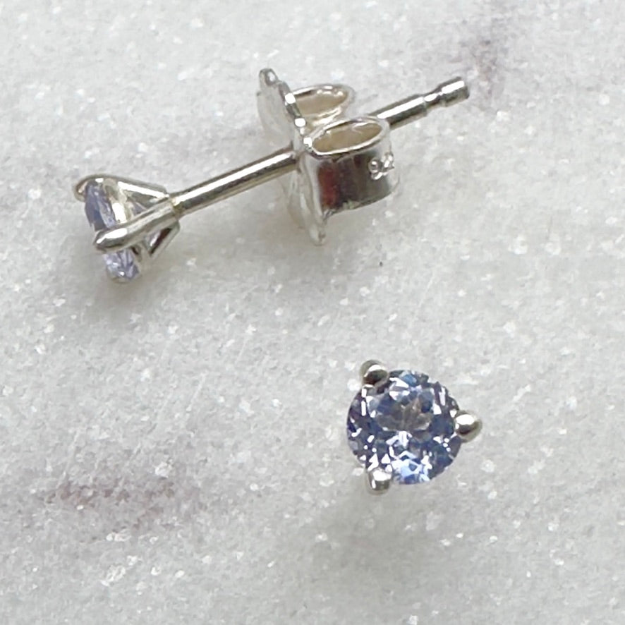 Gemstone Stud Earring: 3 Prong ‘Cocktail’ Style Setting