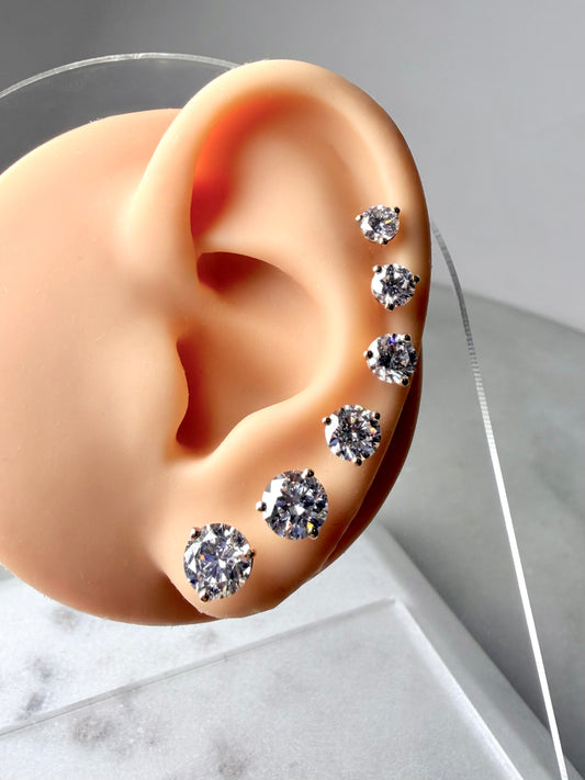 Classic Diamond Stud Earrings | 14k Yellow Gold