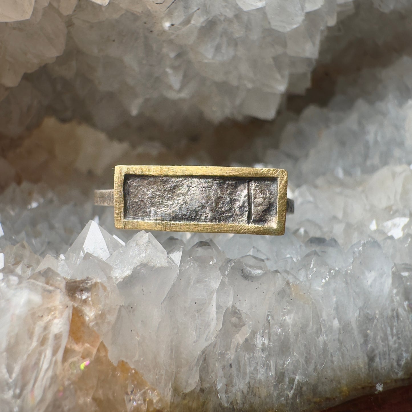 Granite Texture Signet Ring