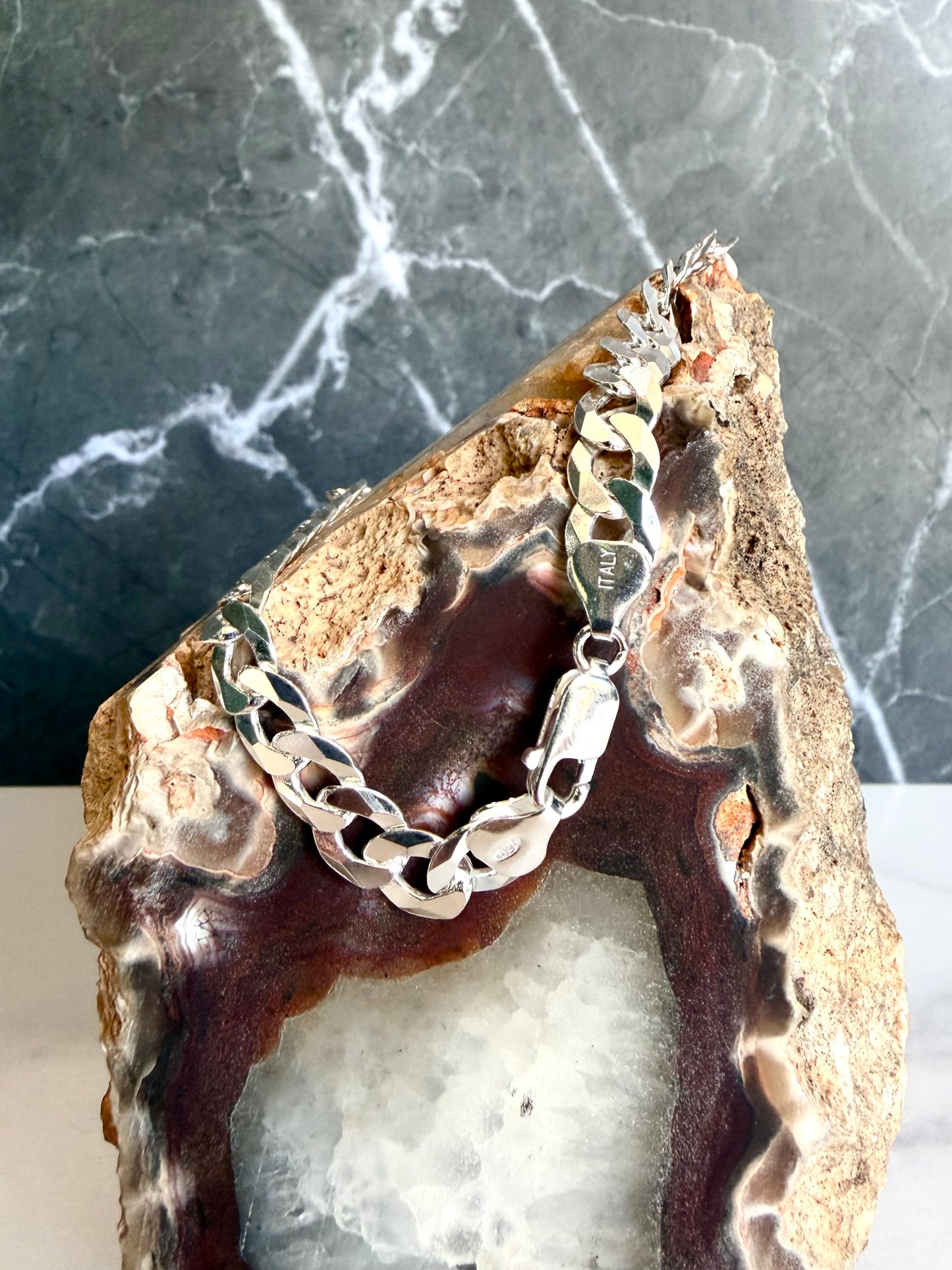 Curb Link Chain | 8mm Wide | Sterling Silver
