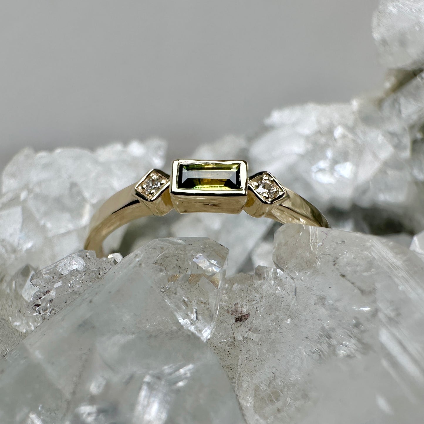 Art Deco Inspired Stacking Ring | 14k Yellow Gold