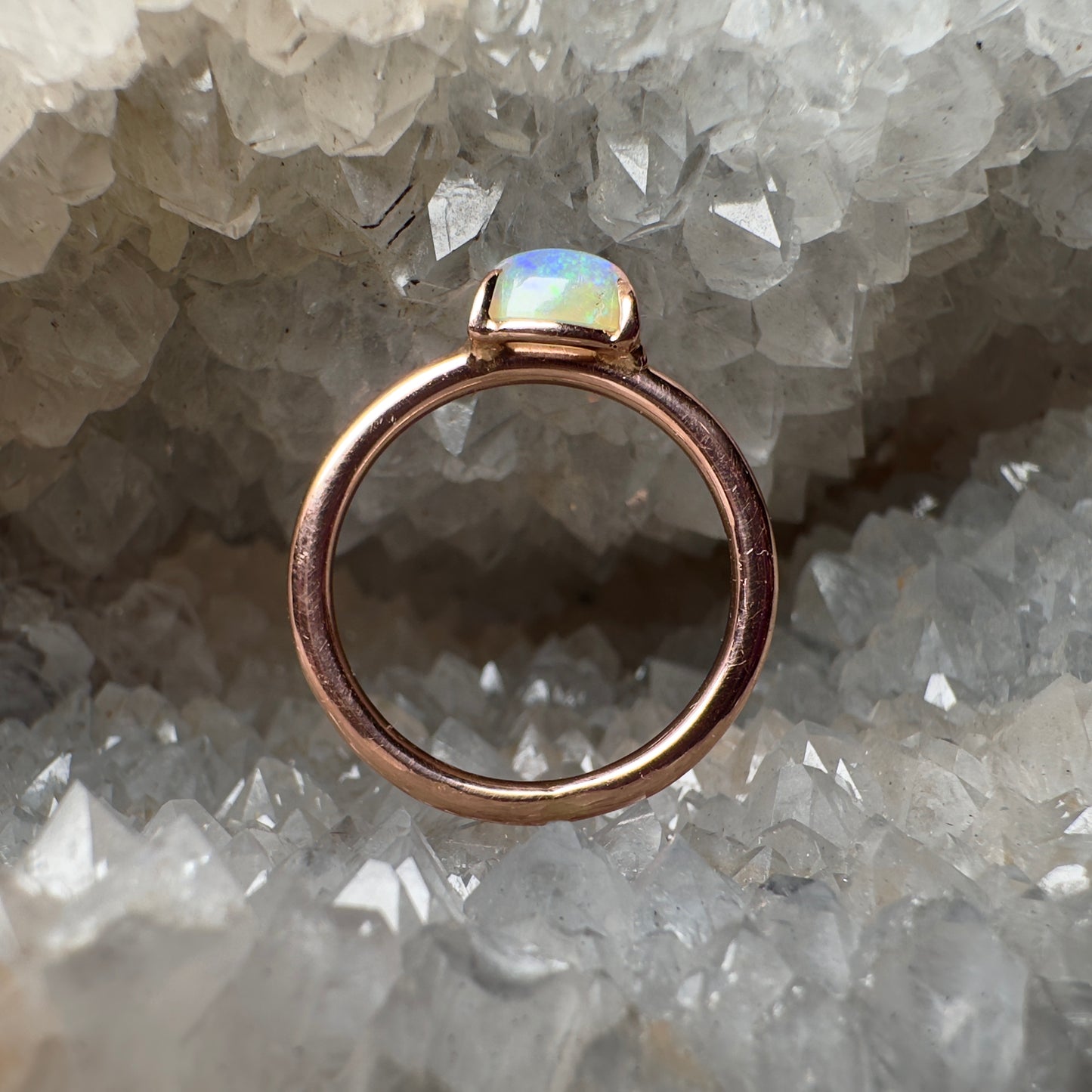 Opal Ring in 14k Rose Gold