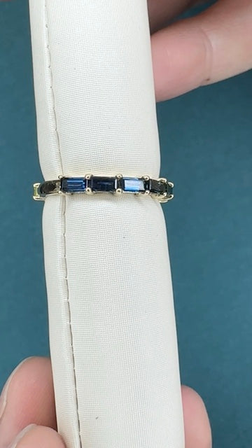 Sapphire Gradient Band | 14k Yellow Gold