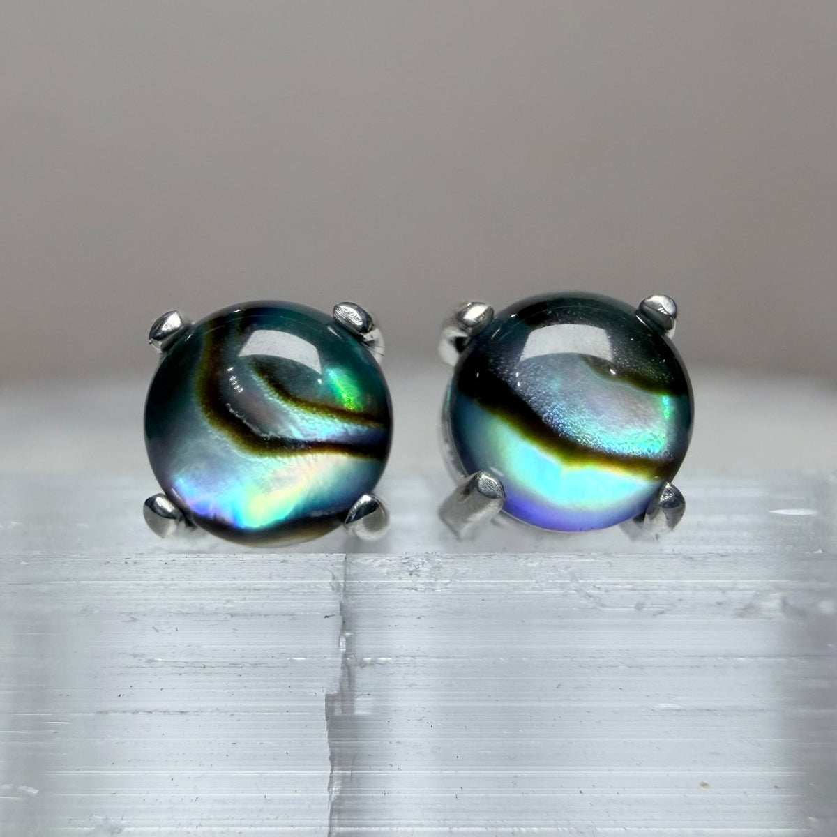 Abalone Stud Earrings | Sterling Silver