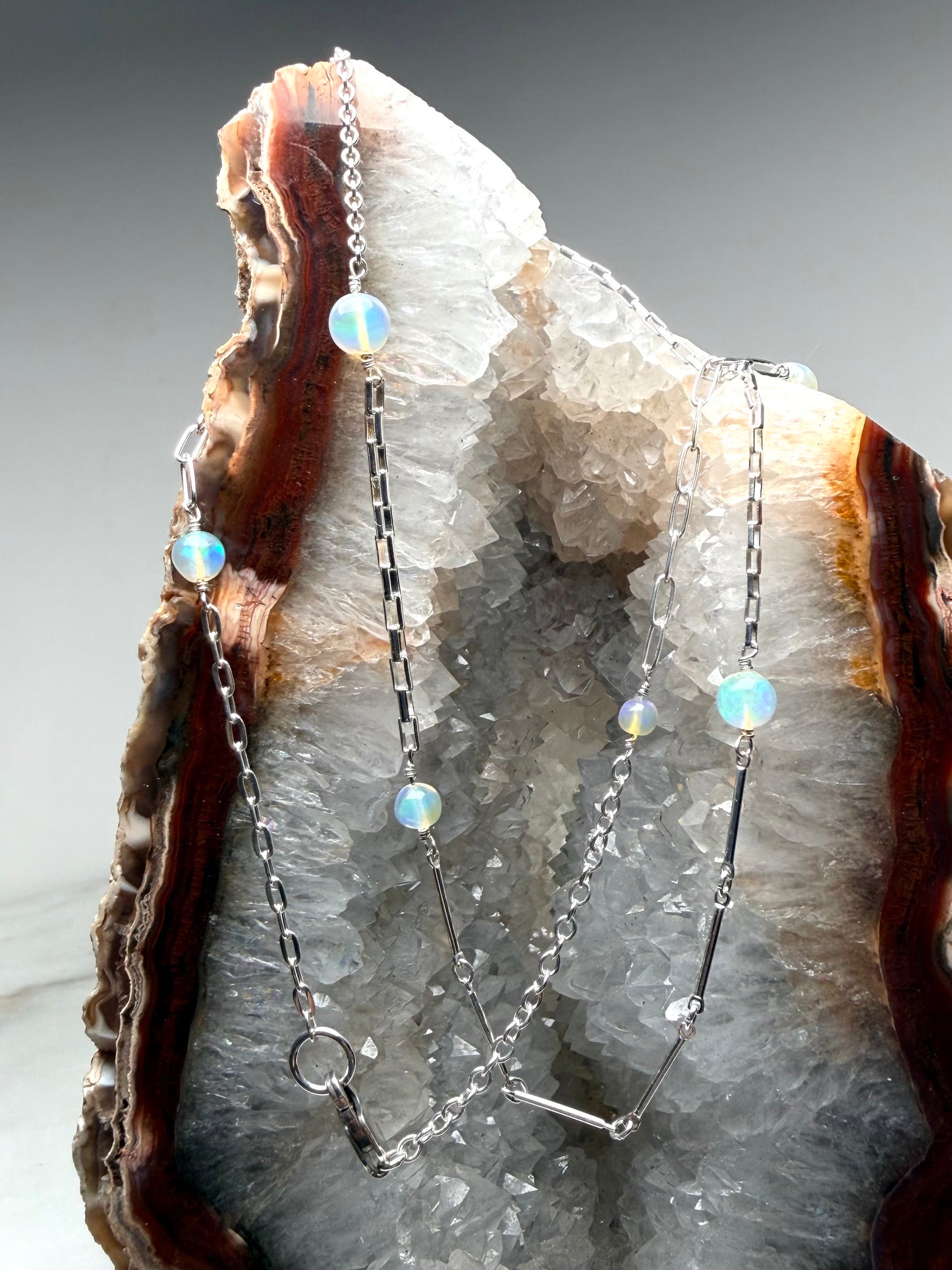 Opal Patchwork Necklace | Sterling Silver