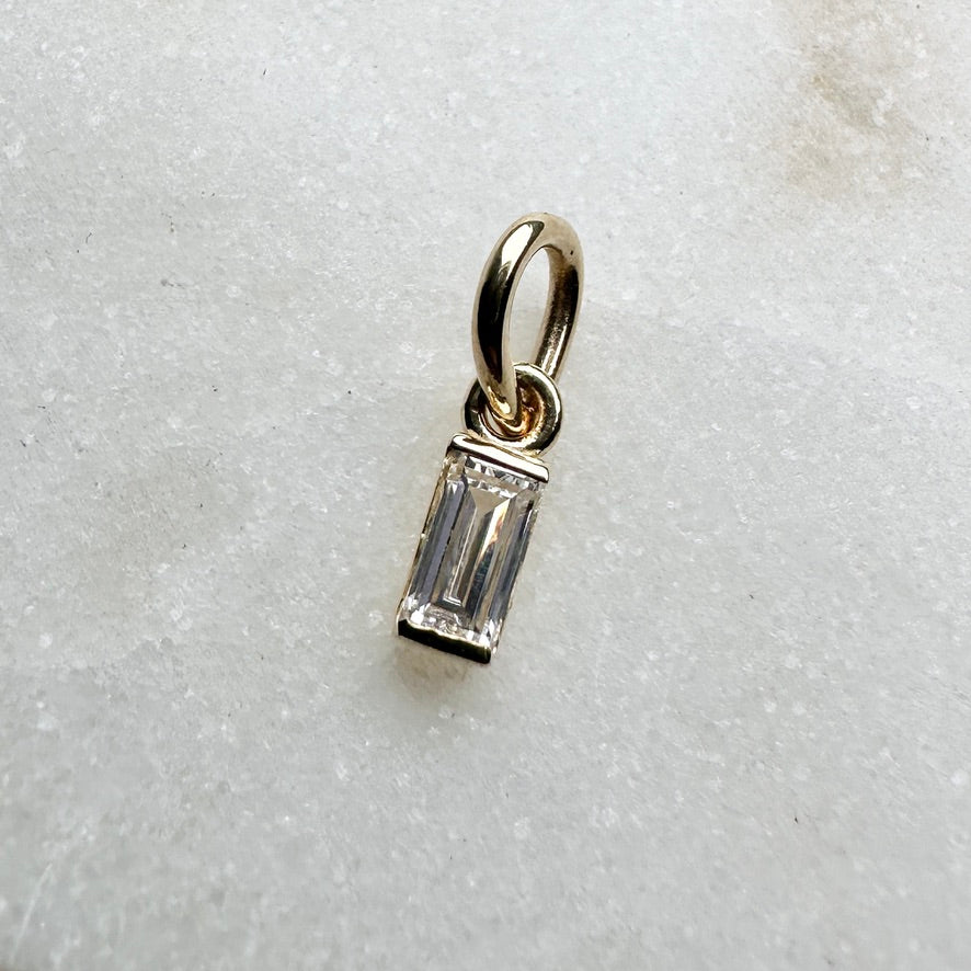 Lab Grown Diamond Dangle Charm | 14k Yellow Gold
