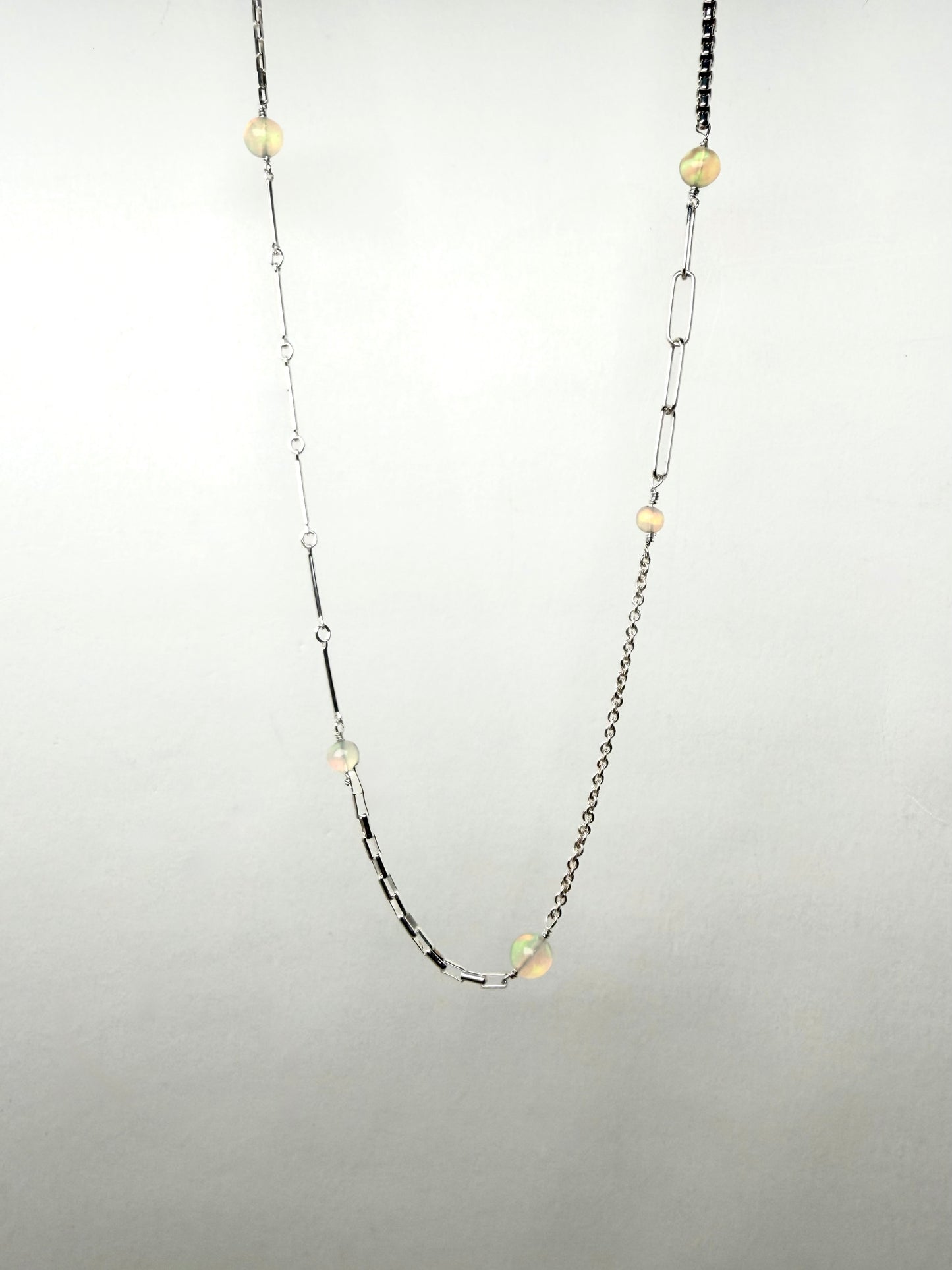 Opal Patchwork Necklace | Sterling Silver