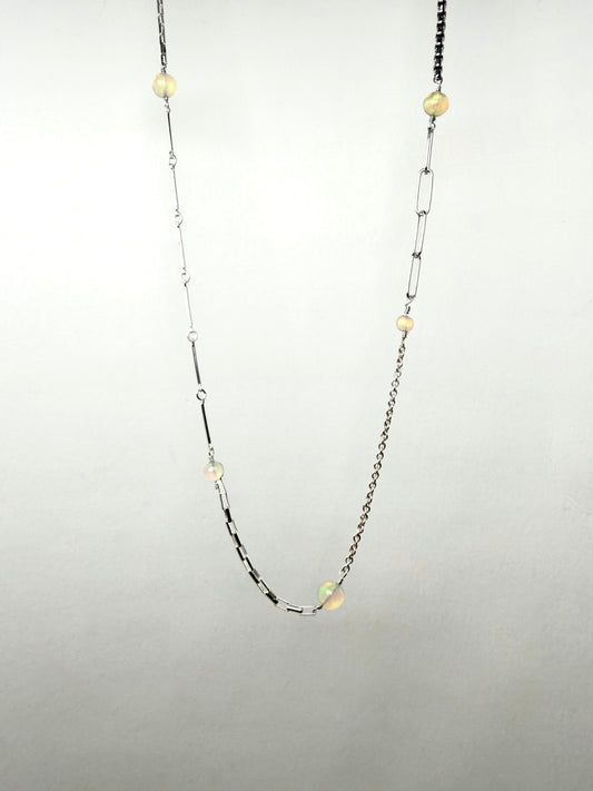 Opal Patchwork Necklace | Sterling Silver