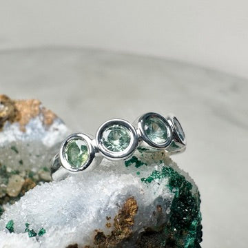 Five Stone Sapphire Ombre Ring | Sterling Silver