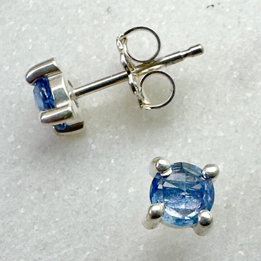 Gemstone Stud Earrings: 4 Prong Settings