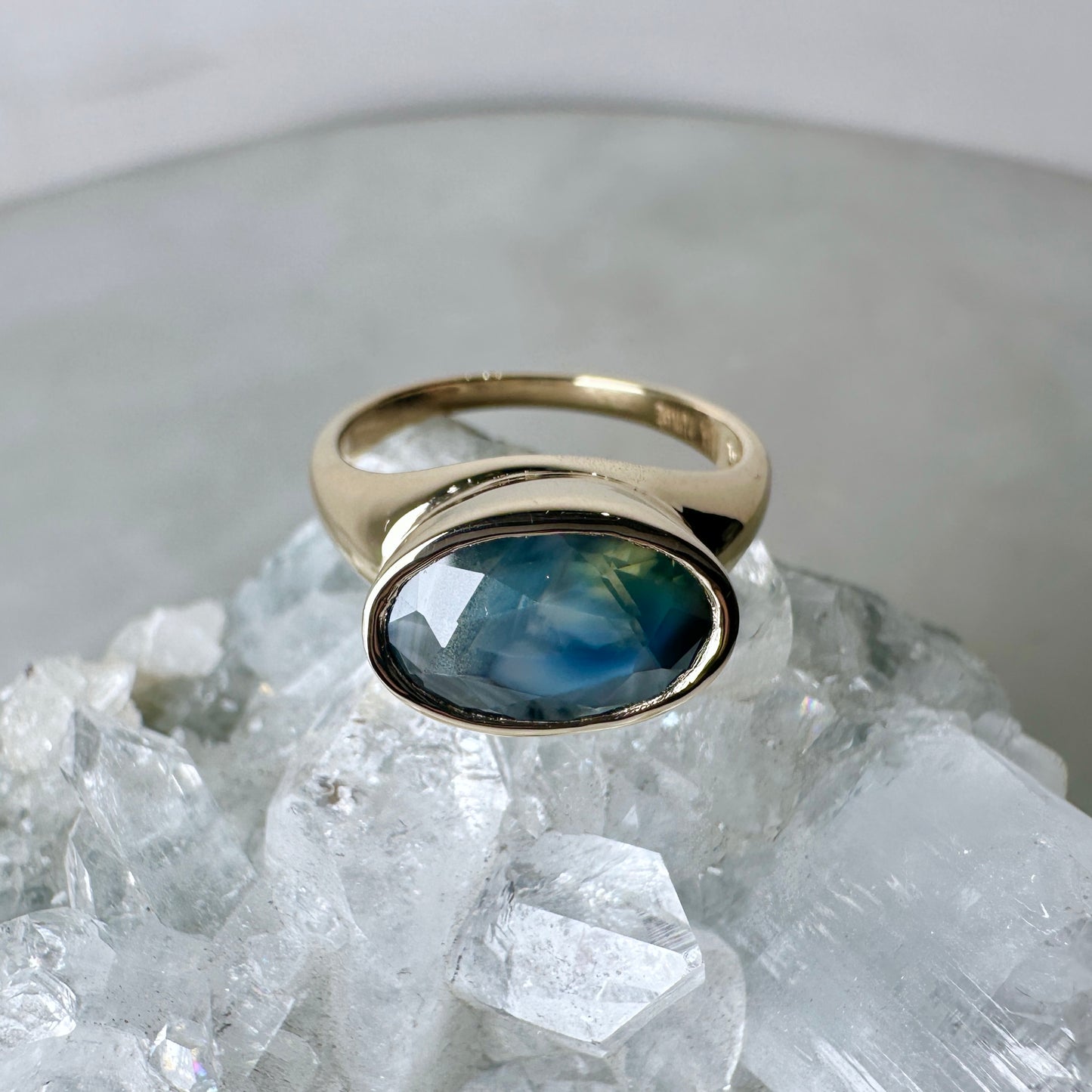 Indigo Silk Sapphire Ring | 14k Yellow Gold