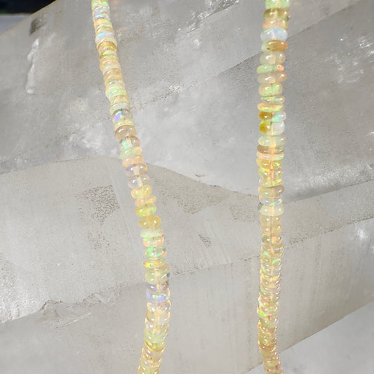 Golden Opal Beaded Necklace