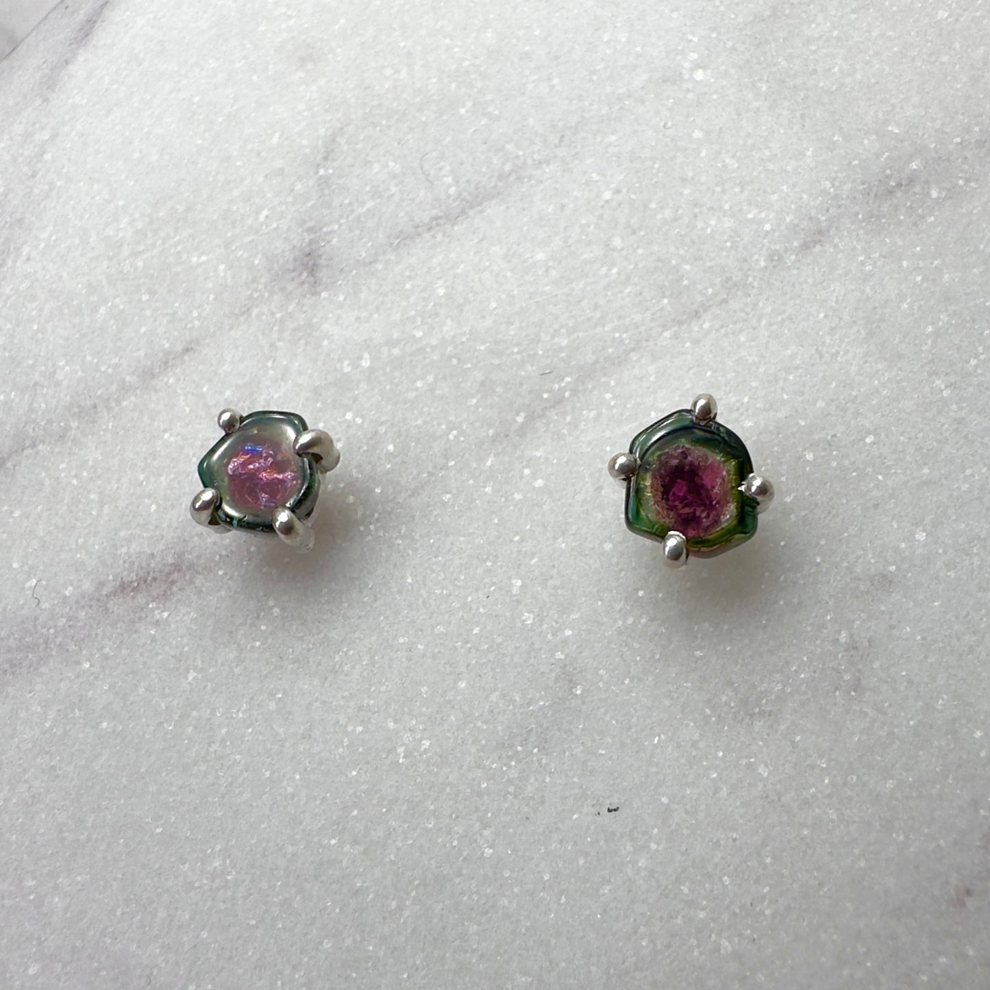 Gemstone Stud Earrings: 4 Prong Settings