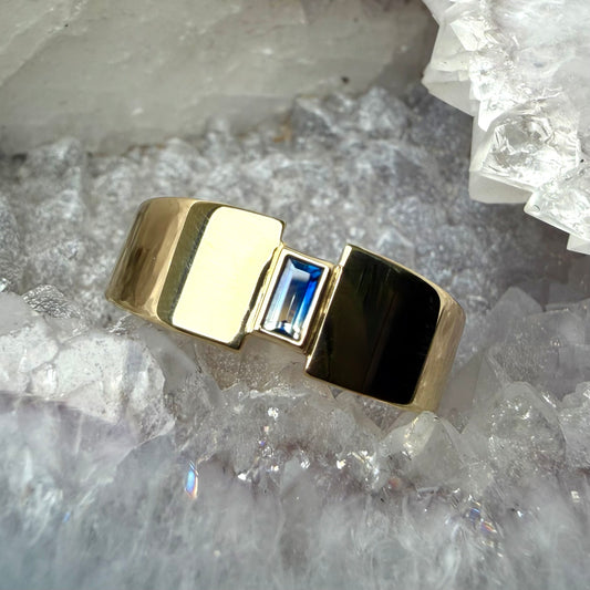 Sapphire Luxe Ring | 14k Yellow Gold