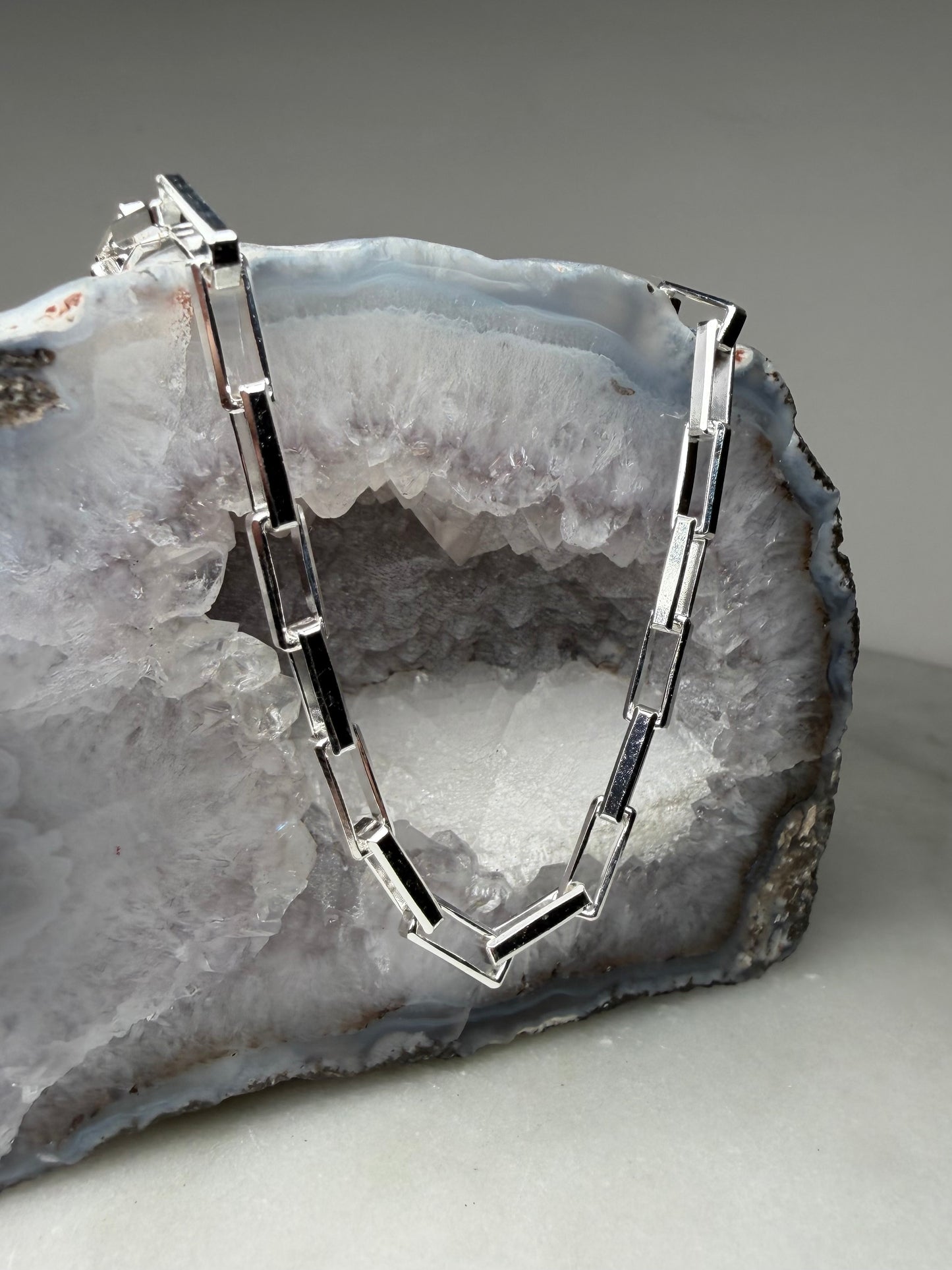 4mm Beveled Long Box Chain | Sterling Silver