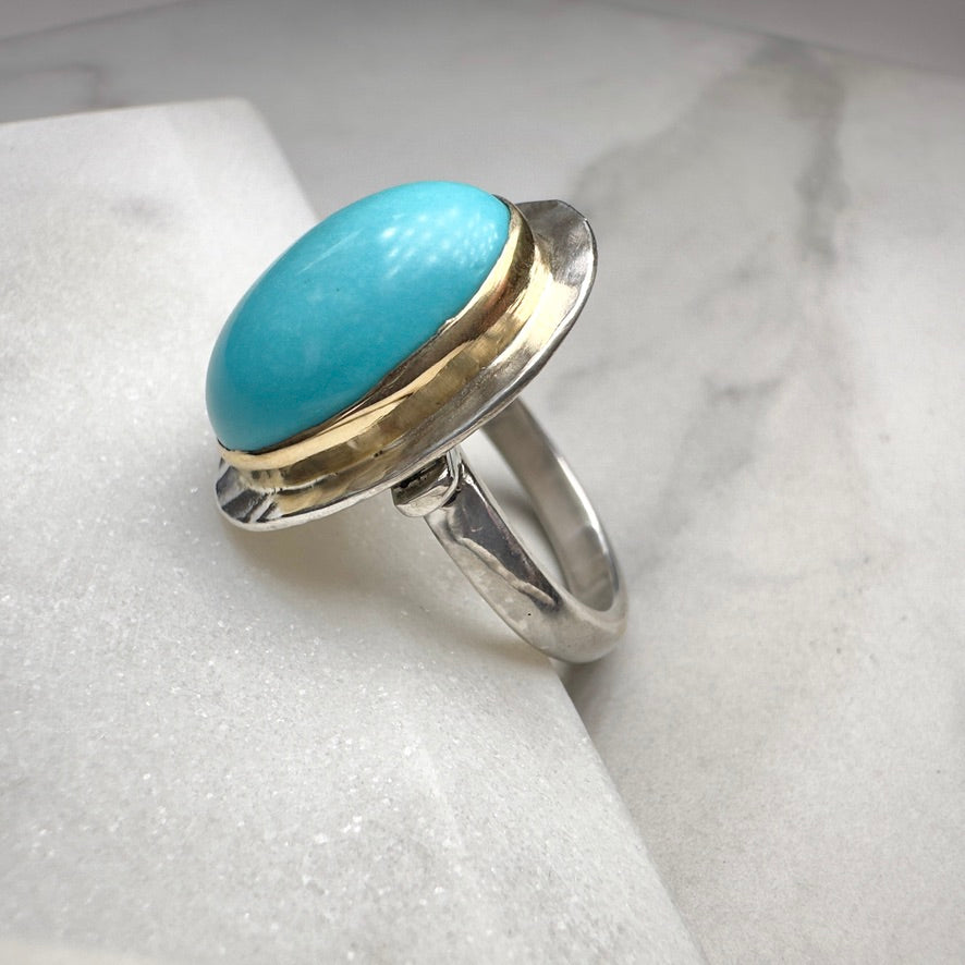 Sleeping Beauty Turquoise Statement Ring