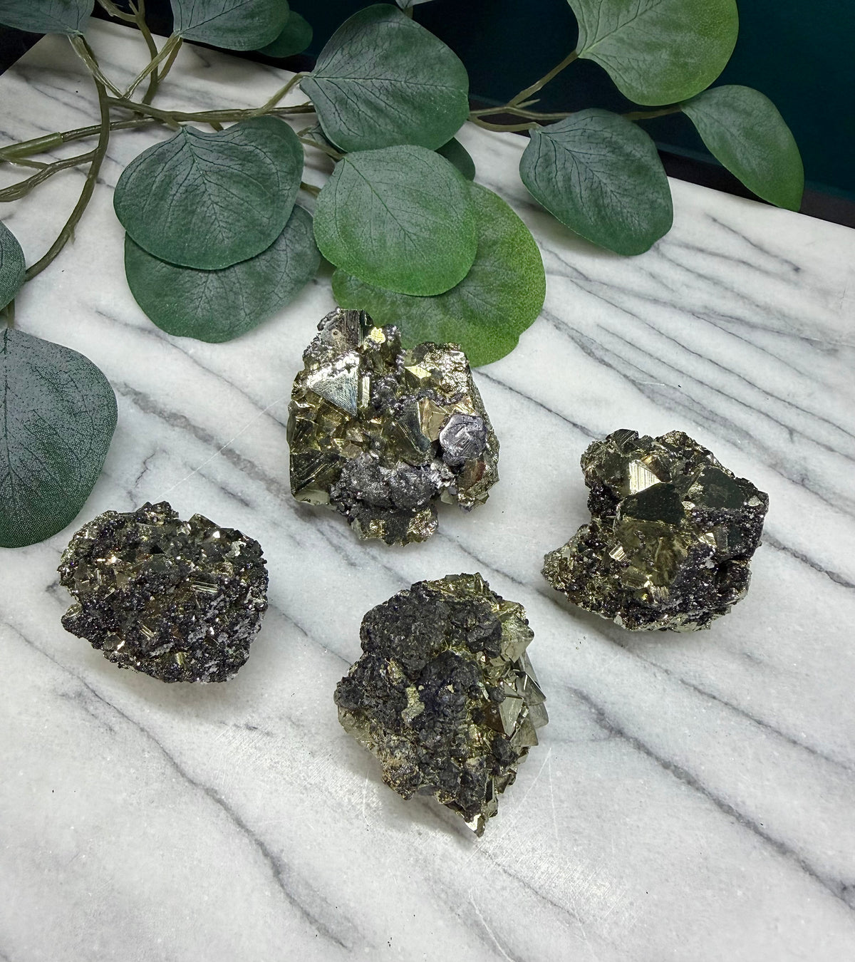 Pyrite with Sphalerite Crystal Clusters | Mineral Specimen form Peru