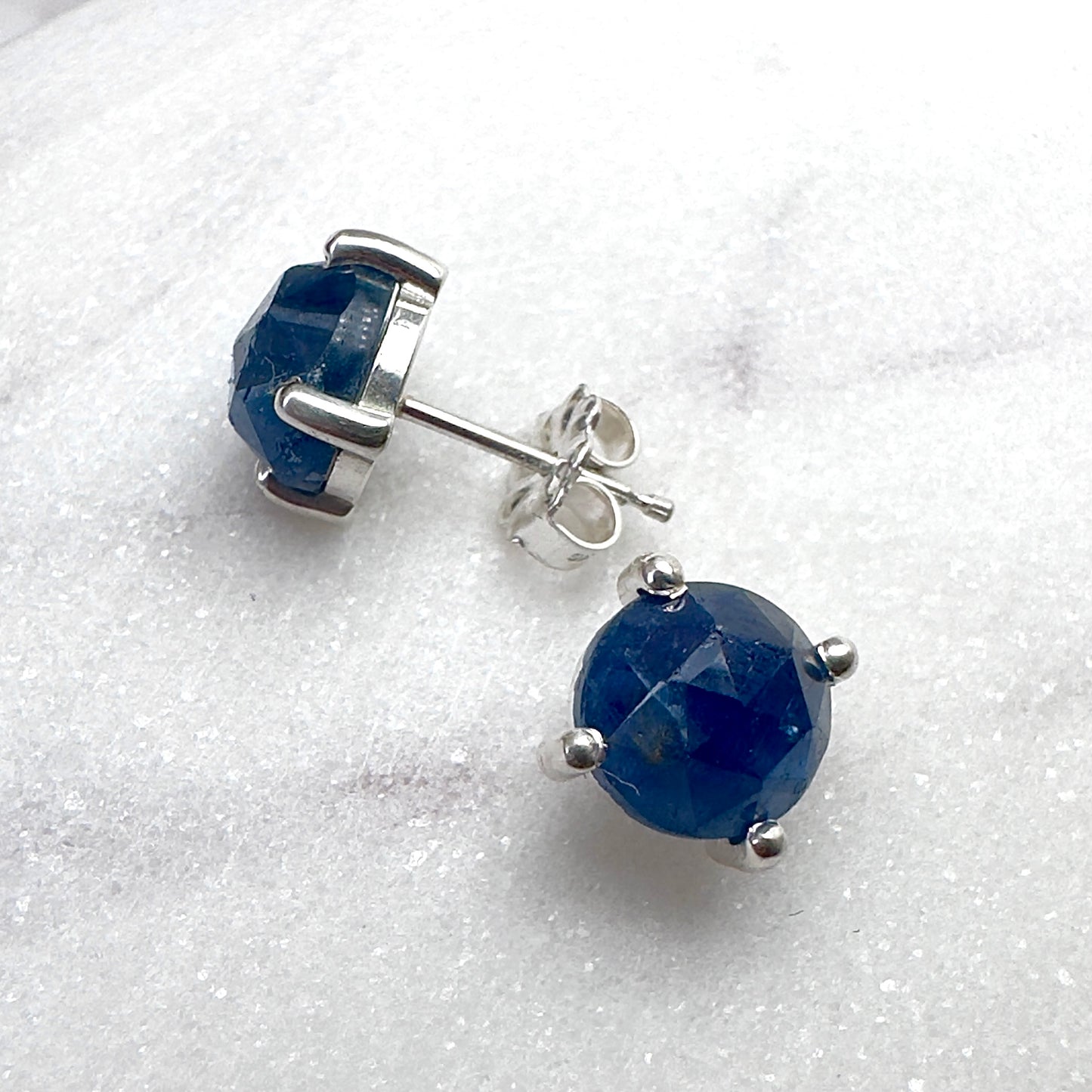 Gemstone Stud Earrings: 4 Prong Settings