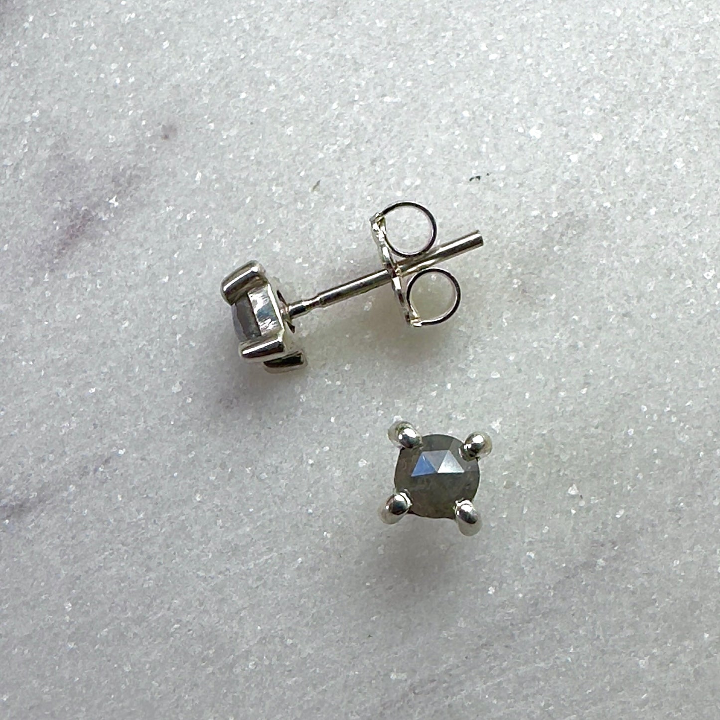 Gemstone Stud Earrings: 4 Prong Settings