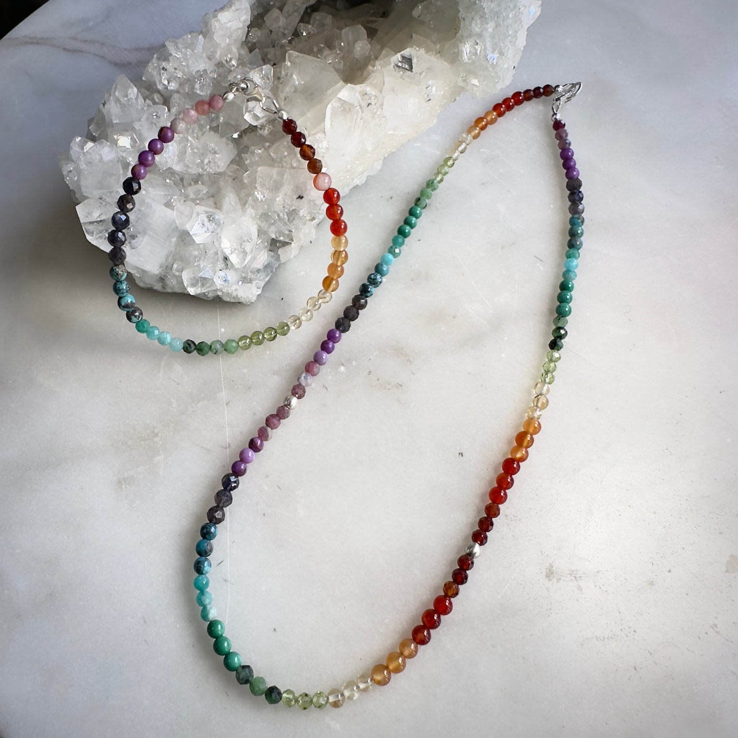 Rainbow Gemstone Necklace