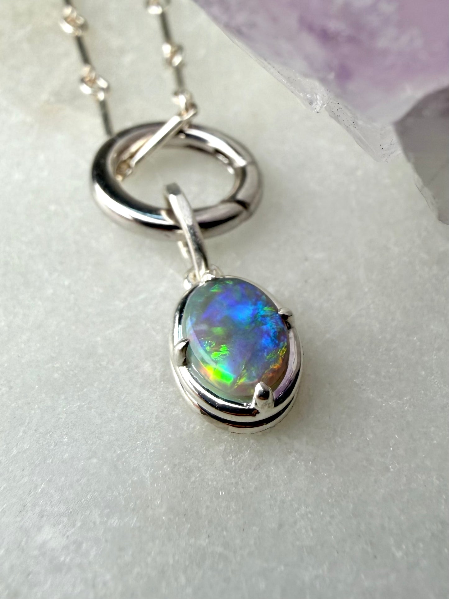 Circular Bail Charm | Sterling Silver