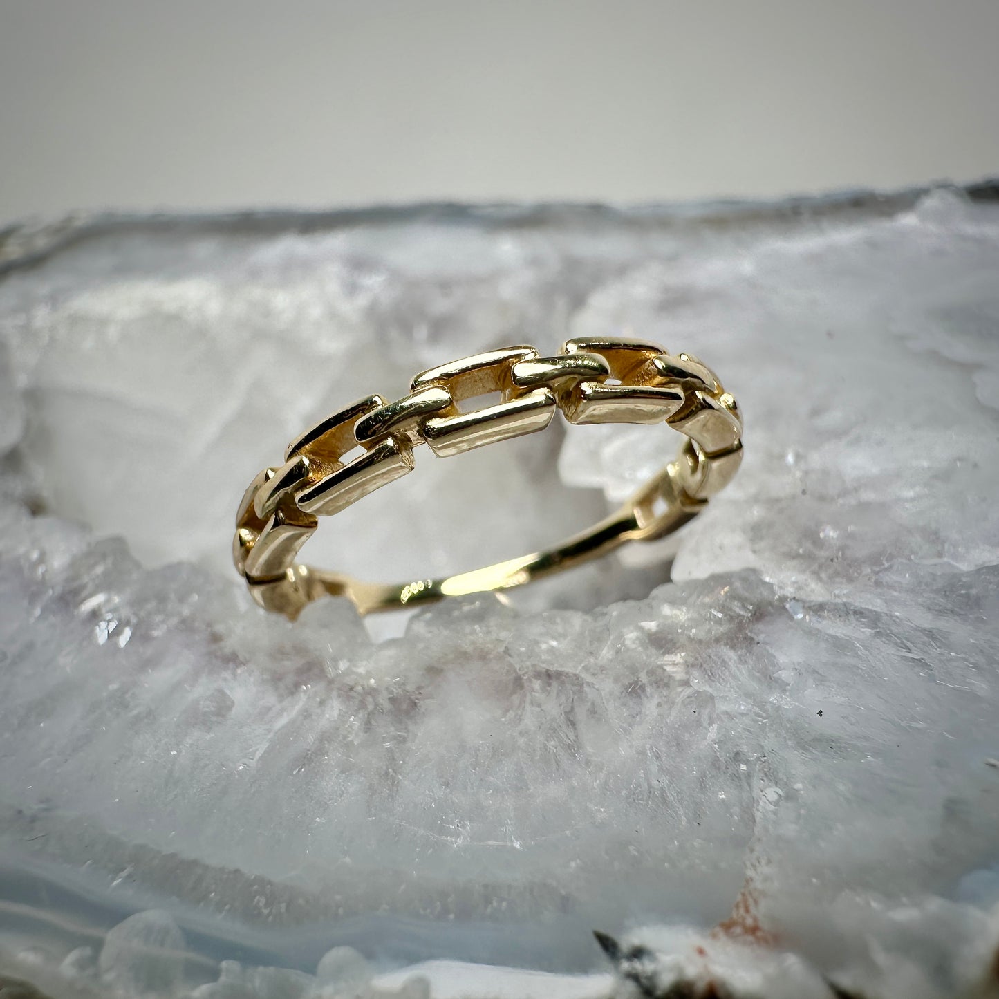 Chain Link Ring | 14k Yellow Gold