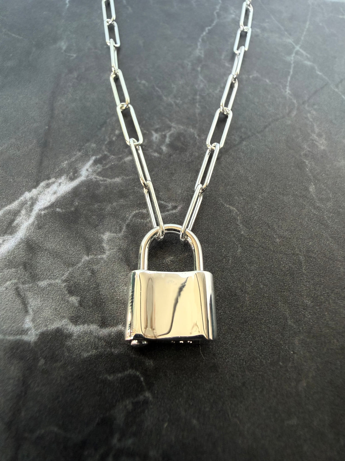 Padlock Necklace | Sterling Silver