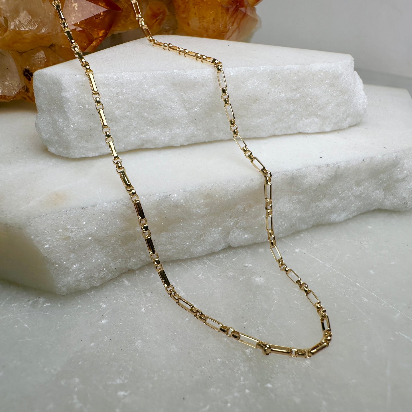 Long and Short Chain | 14k Yellow Gold