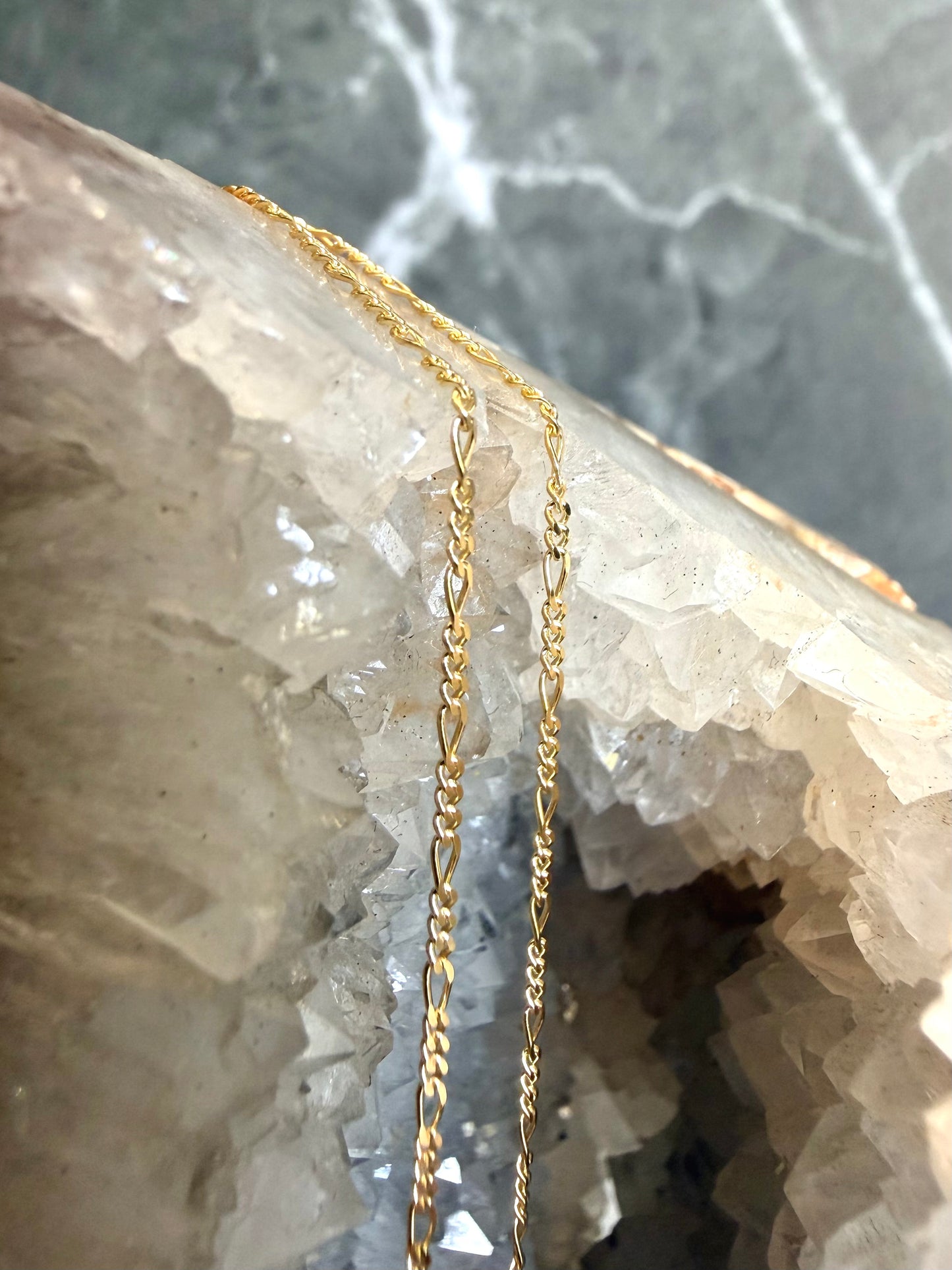 Fine Figaro Chain | 14k Yellow Gold | 1.3mm Wide