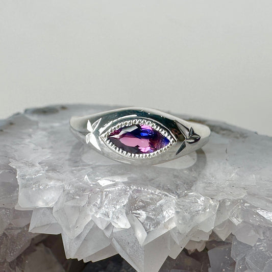 Winza Sapphire Signet Ring | Sterling Silver