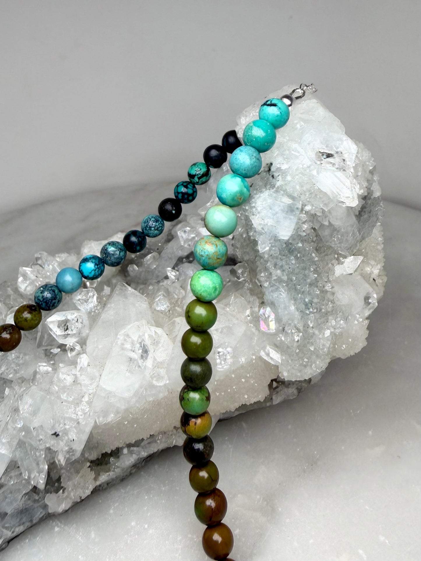 Turquoise Ombre Necklace | Sterling Silver