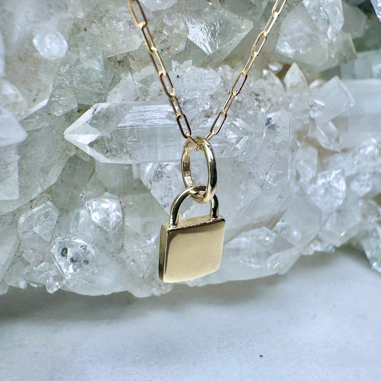 Padlock Pendant | 14k Yellow Gold