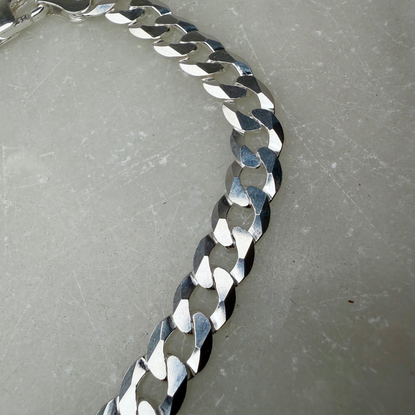 Curb Link Chain | 6.4mm Wide | Sterling Silver