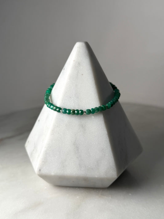 Emerald Bracelet | Sterling Silver