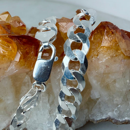 Curb Link Chain | 8mm Wide | Sterling Silver