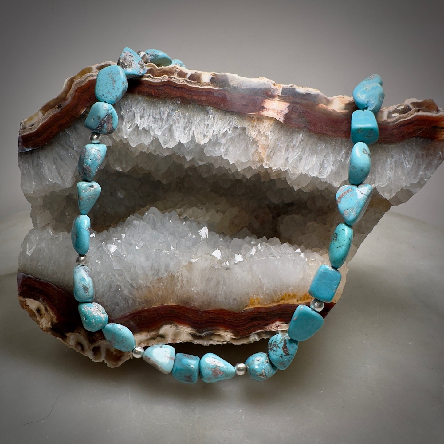 Adjustable Beaded Turquoise Necklace