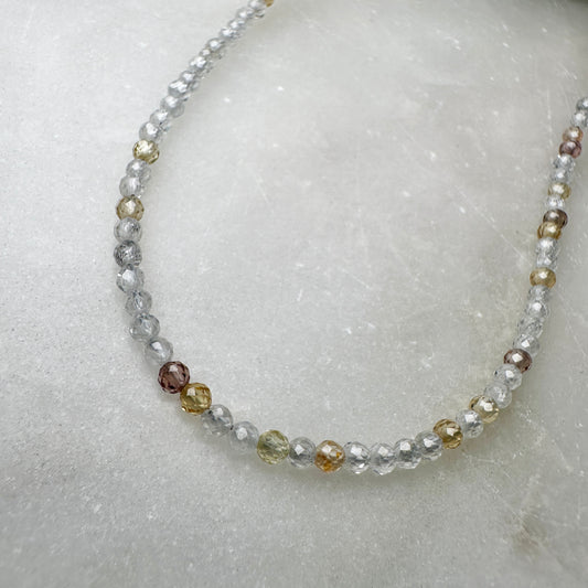 Natural Zircon Necklace | Sterling Silver