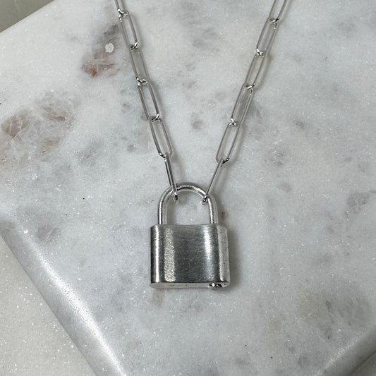 Large Padlock Necklace