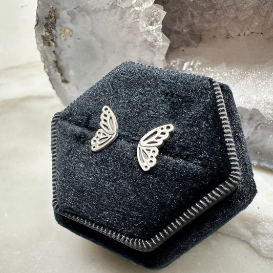 Butterfly Stud Earrings | Sterling Silver