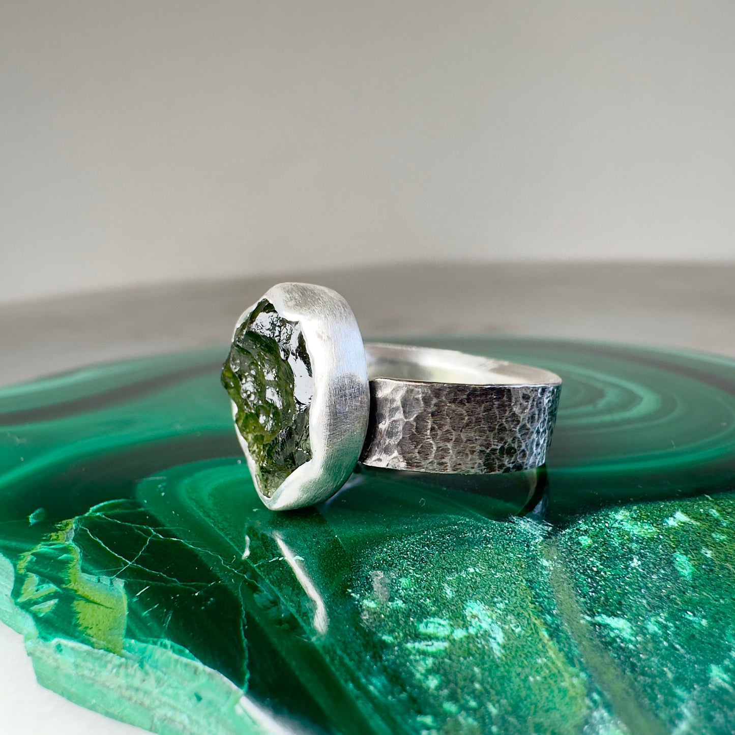 Moldavite Ring