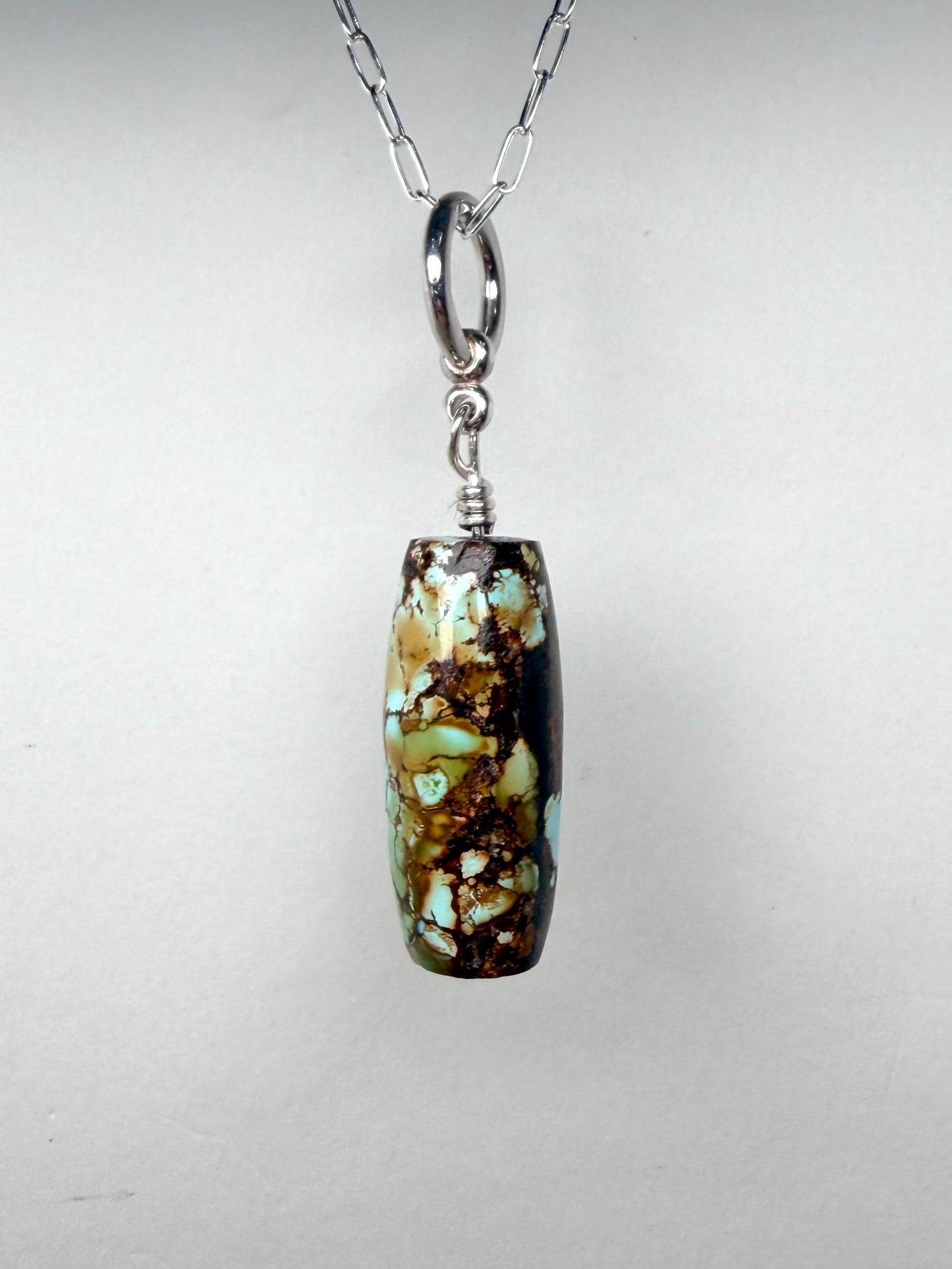Turquoise Pendulum Pendant | Sterling Silver