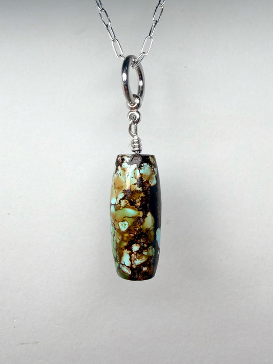 Turquoise Pendulum Pendant | Sterling Silver