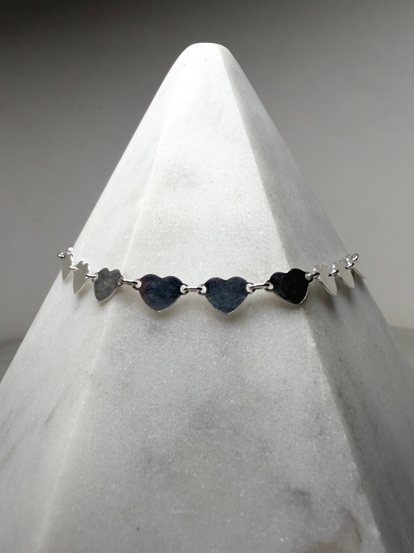 Heart Link Bracelet | Sterling Silver
