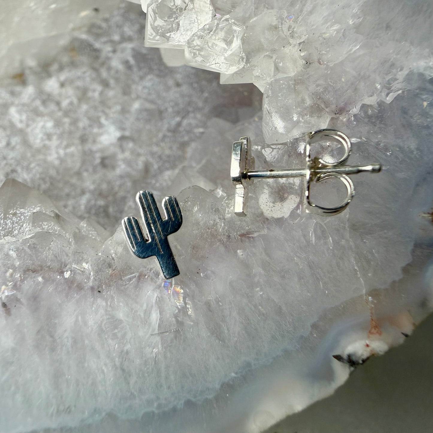 Saguaro Cactus Stud Earrings | Sterling Silver