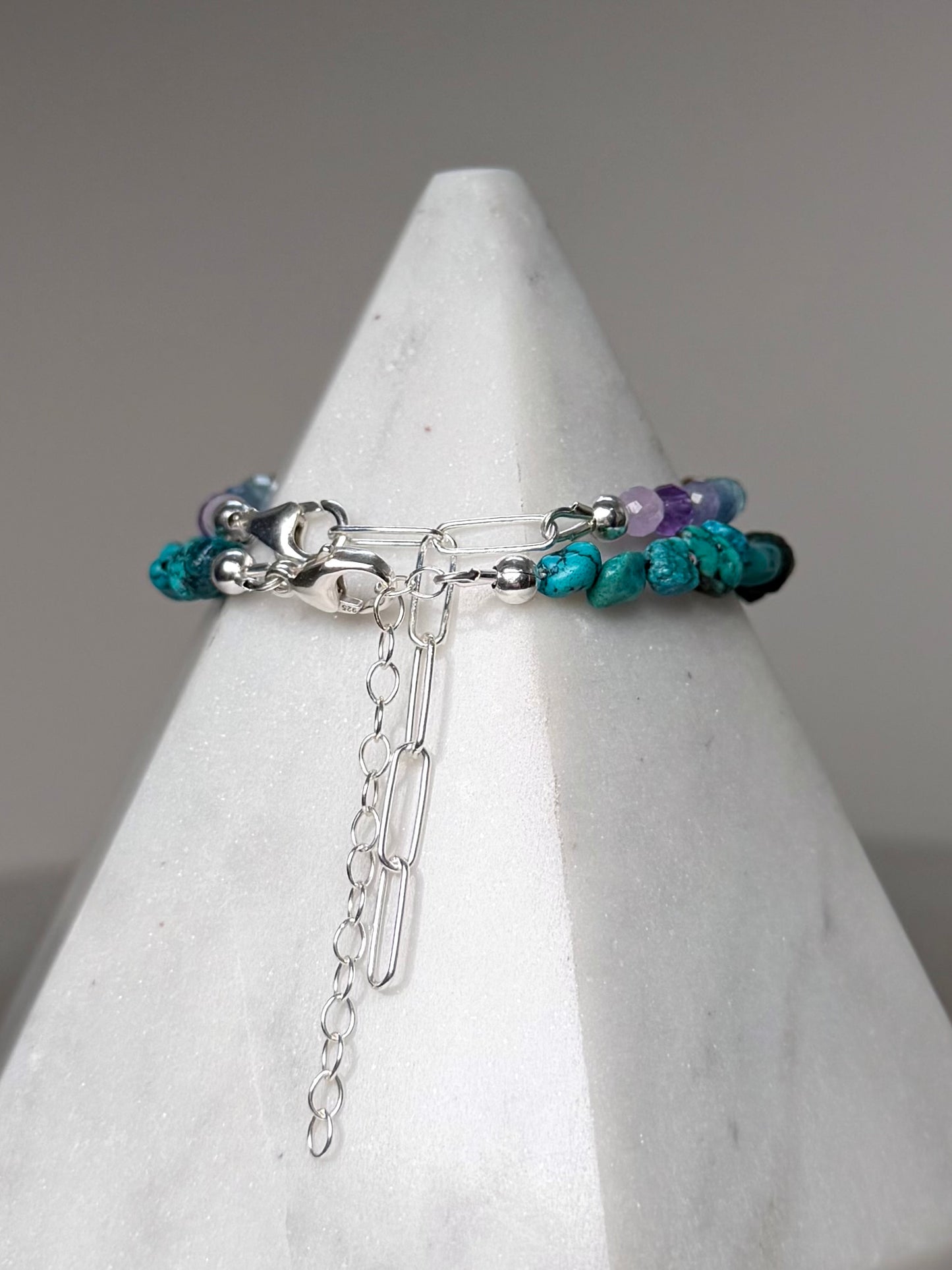 Rainbow Gemstone Bracelet | Sterling Silver