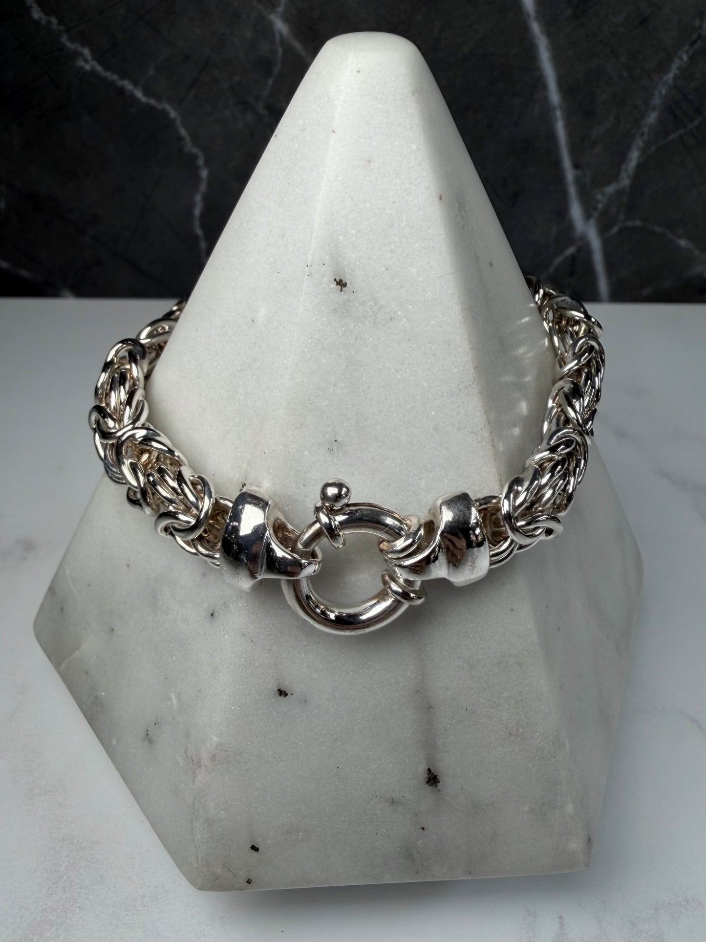 Oval Byzantine Chain Bracelet | Sterling Silver | LUX FORGE Legacy Collection
