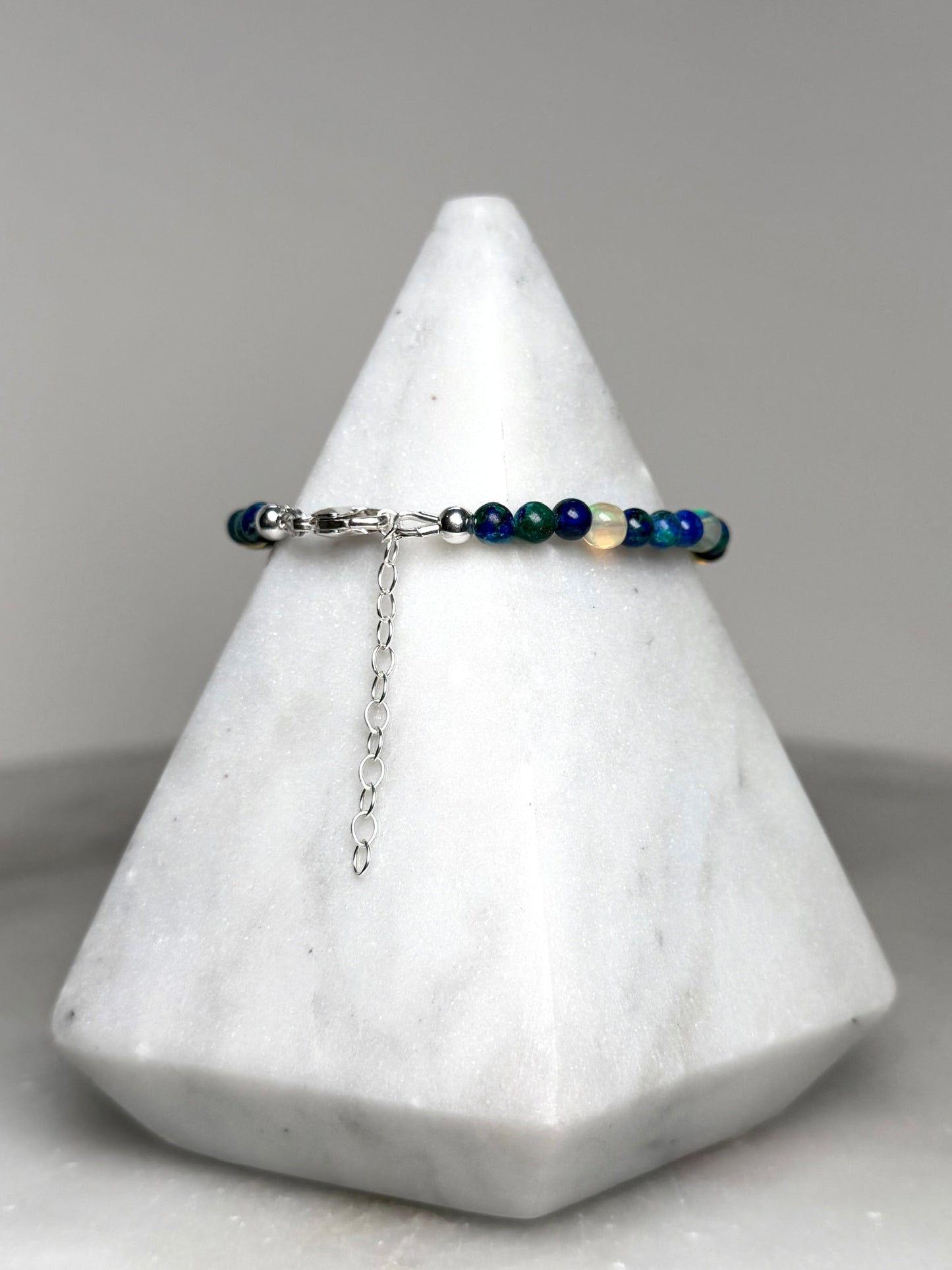 Azurite & Opal Bracelet | Sterling Silver